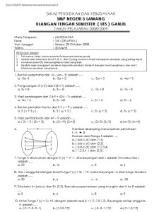 Soal Pas Matematika Kelas 8 Semester 2 Dalchaebi