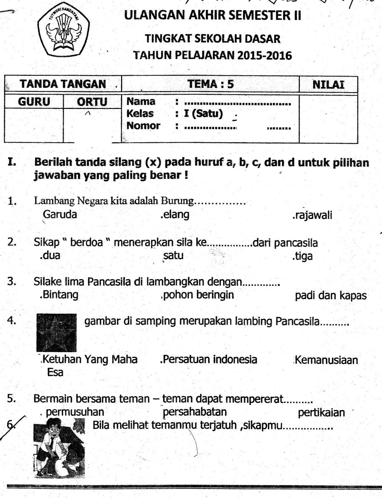 Persiapan Optimal Contoh Soal UKK PJOK Kelas 1 SD Semester 2 untuk Persiapan Optimal Contoh Soal UKK PJOK Kelas 1 SD Semester 2 untuk