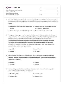 Soal PKN Kelas 6 Semester Genap PDF