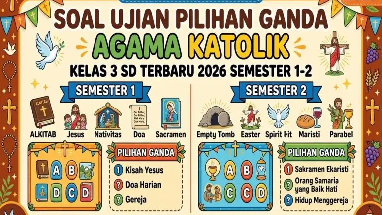 3 Soal Agama Katolik Kelas 3 Semester 2 yang Pasti Keluar di Ulangan 2026 3 Soal Agama Katolik Kelas 3 Semester 2 yang Pasti Keluar di Ulangan 2026