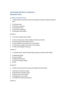 Soal Ulangan PKn Kelas 11 Semester 2 PDF