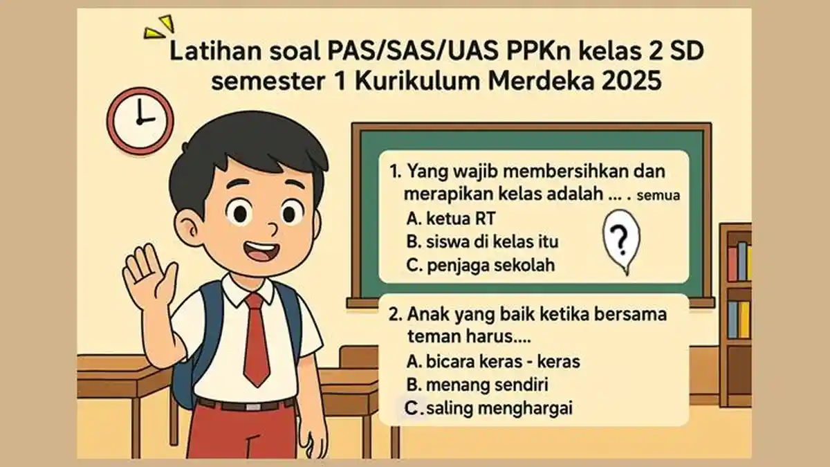 Latihan Soal PAS SAS UAS PPKN Kelas 2 SD Semester 1 Kurikulum Merdeka