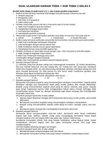 35 Contoh Soal Penilaian Harian Kelas 5 Tema 1 Subtema 2 2026, Wajib Tahu Sebelum Ujian! 35 Contoh Soal Penilaian Harian Kelas 5 Tema 1 Subtema 2 2026, Wajib Tahu Sebelum Ujian!