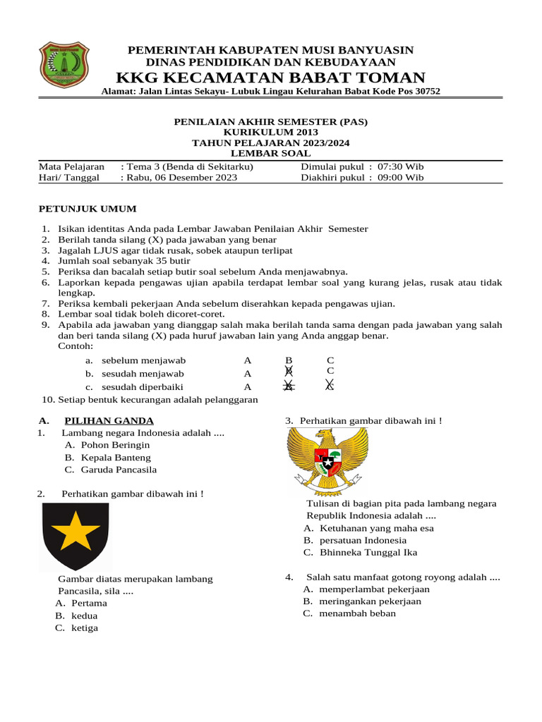 Master Soal Tema 3 Kelas 3 PDF