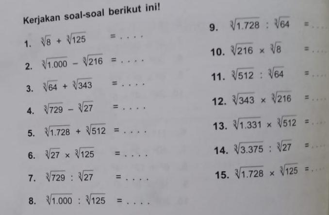 Menguak Misteri Angka Mengenal Akar Pangkat 3 untuk Siswa Kelas 5 SD Menguak Misteri Angka Mengenal Akar Pangkat 3 untuk Siswa Kelas 5 SD