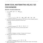 Bank Soal Matematika Kelas 3 SD PDF