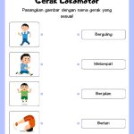 Gerak Dasar Lokomotor Lembar Kerja PJOK Biru Sederhana Ilustratif PDF