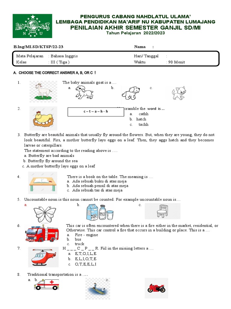 Bahasa Inggris Kelas 3 PDF