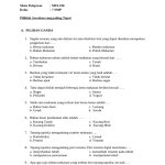 Soal Penilaian Tengah Semester Kelas 7 Mulok PDF