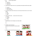 Download Soal Kelas 1 Semester 1 Tema 1 Subtema 1 - Diriku Aku dan