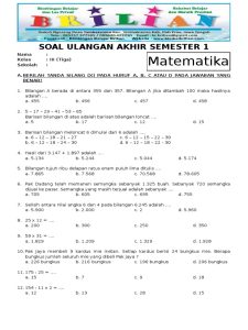 7 Fakta Mengejutkan dari Kumpulan Soal Kelas 3 SD Semester 1 yang Wajib Tahu Orang Tua di 2026 7 Fakta Mengejutkan dari Kumpulan Soal Kelas 3 SD Semester 1 yang Wajib Tahu Orang Tua di 2026