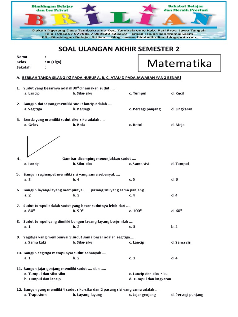 Rahasia Lulus Nilai Sempurna Soal UAS Semester 2 Kelas 3 dan Kunci Jawaban Terbaru